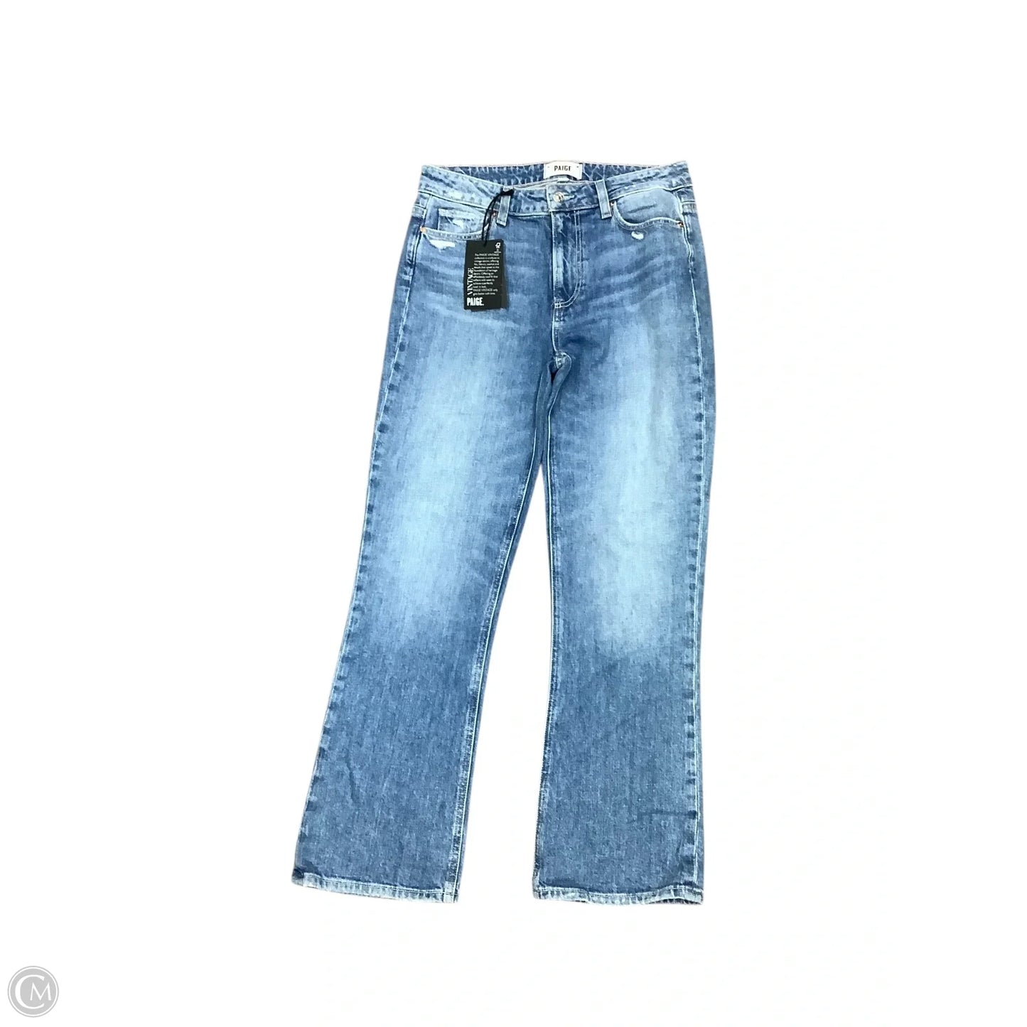 Jeans Straight By Paige In Blue Denim, Size: 4