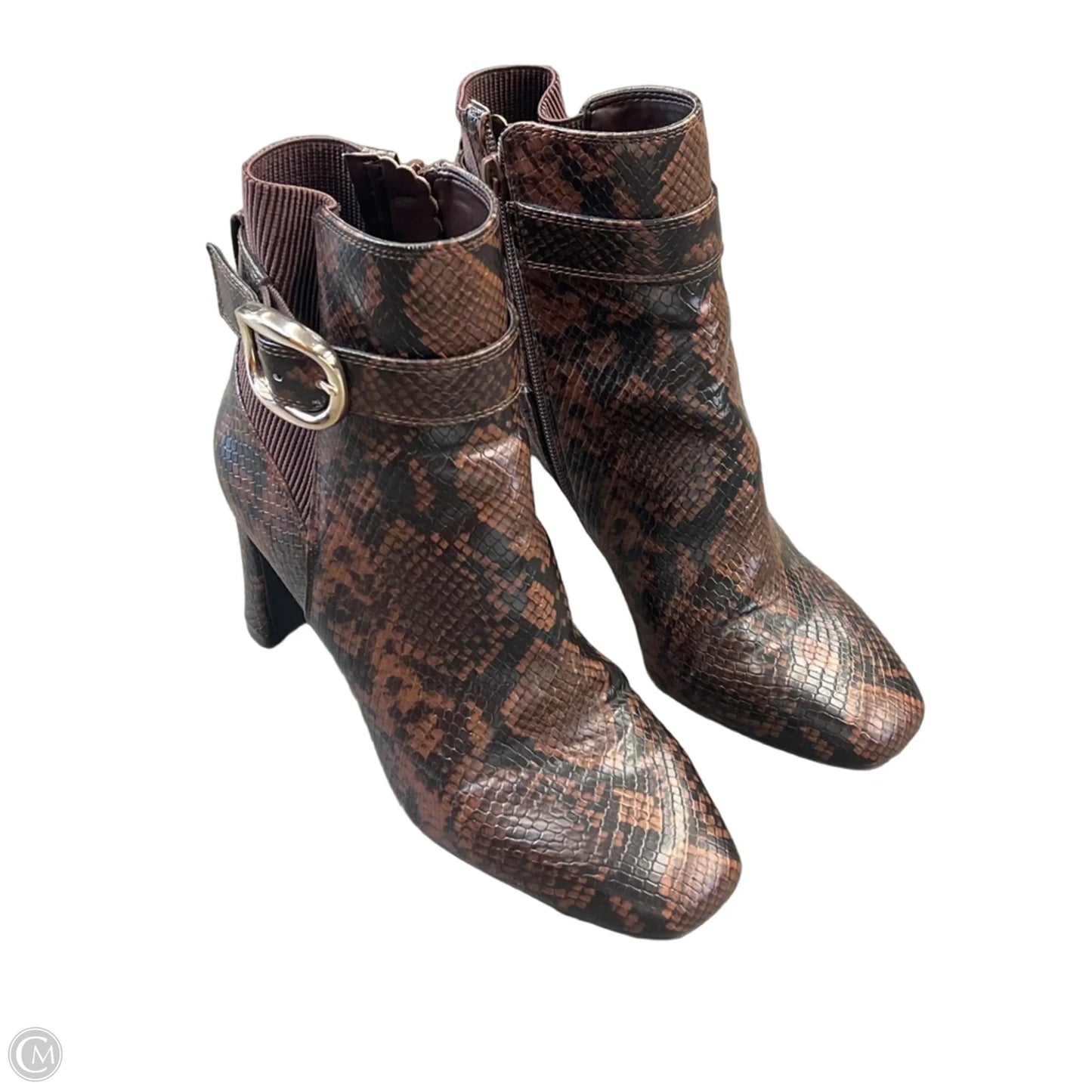 Boots Ankle Heels By Kelly And Katie In Brown, Size: 8
