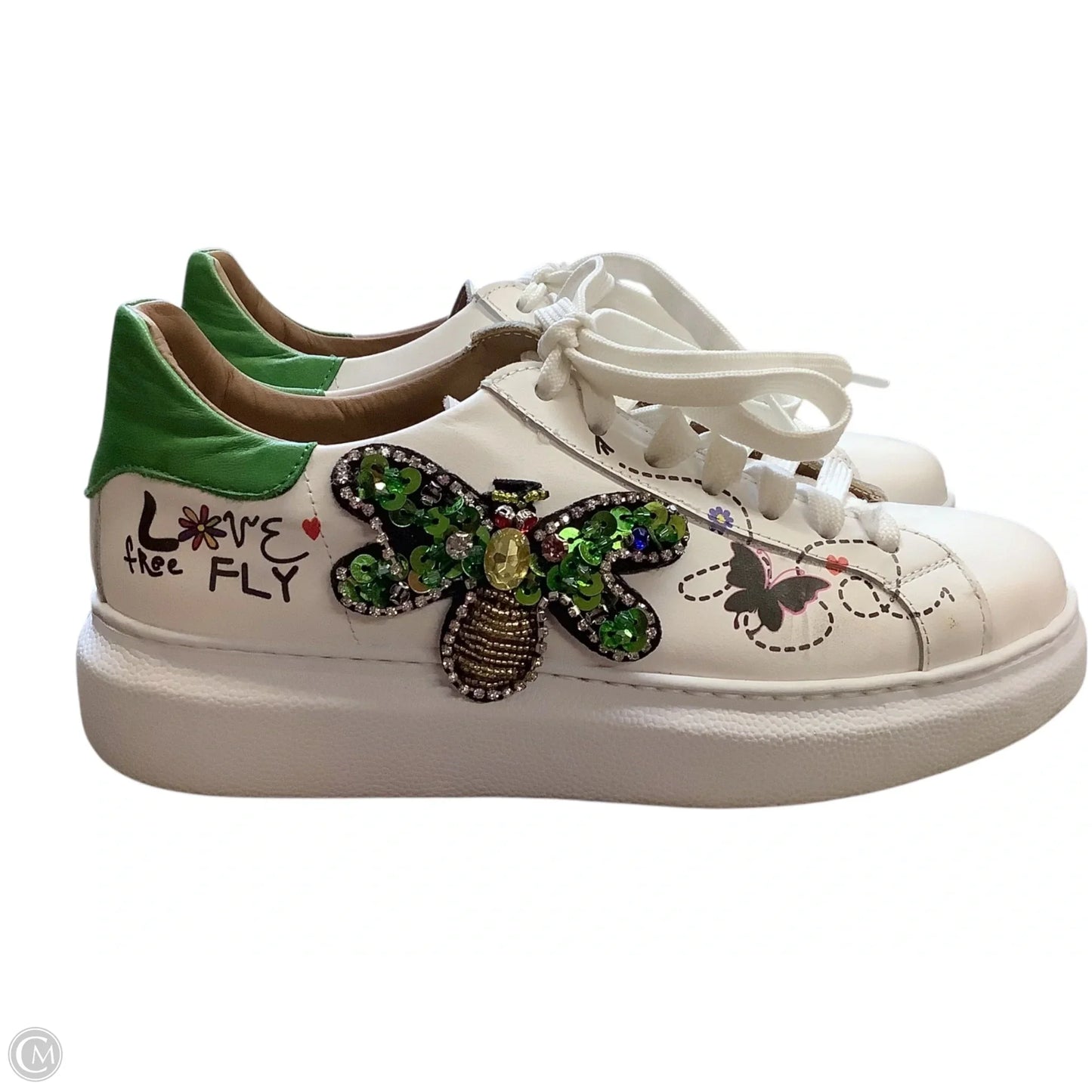 Shoes Sneakers By Cma In White, Size: 7.5(37) AS IS