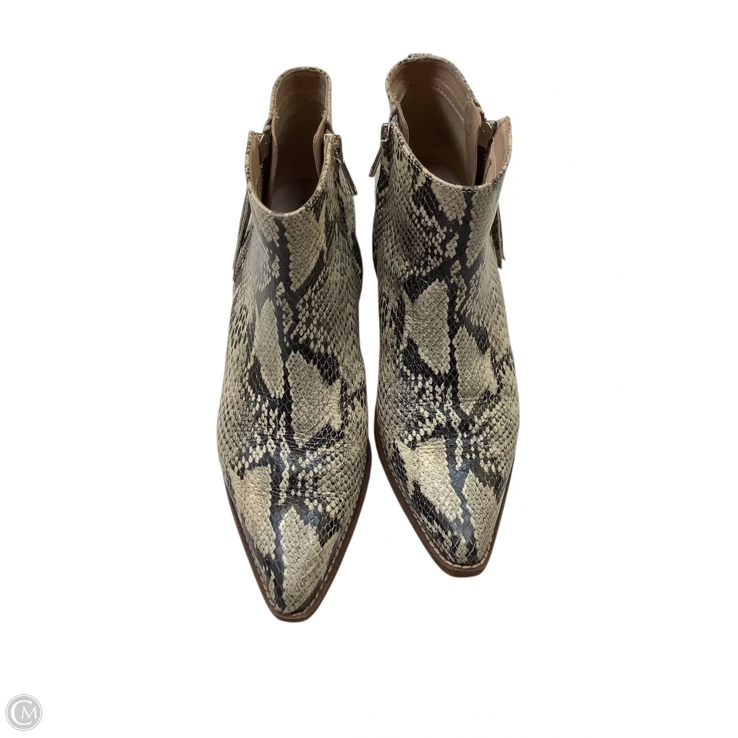 Boots Ankle Heels By Sam Edelman In Snakeskin Print, Size: 7.5