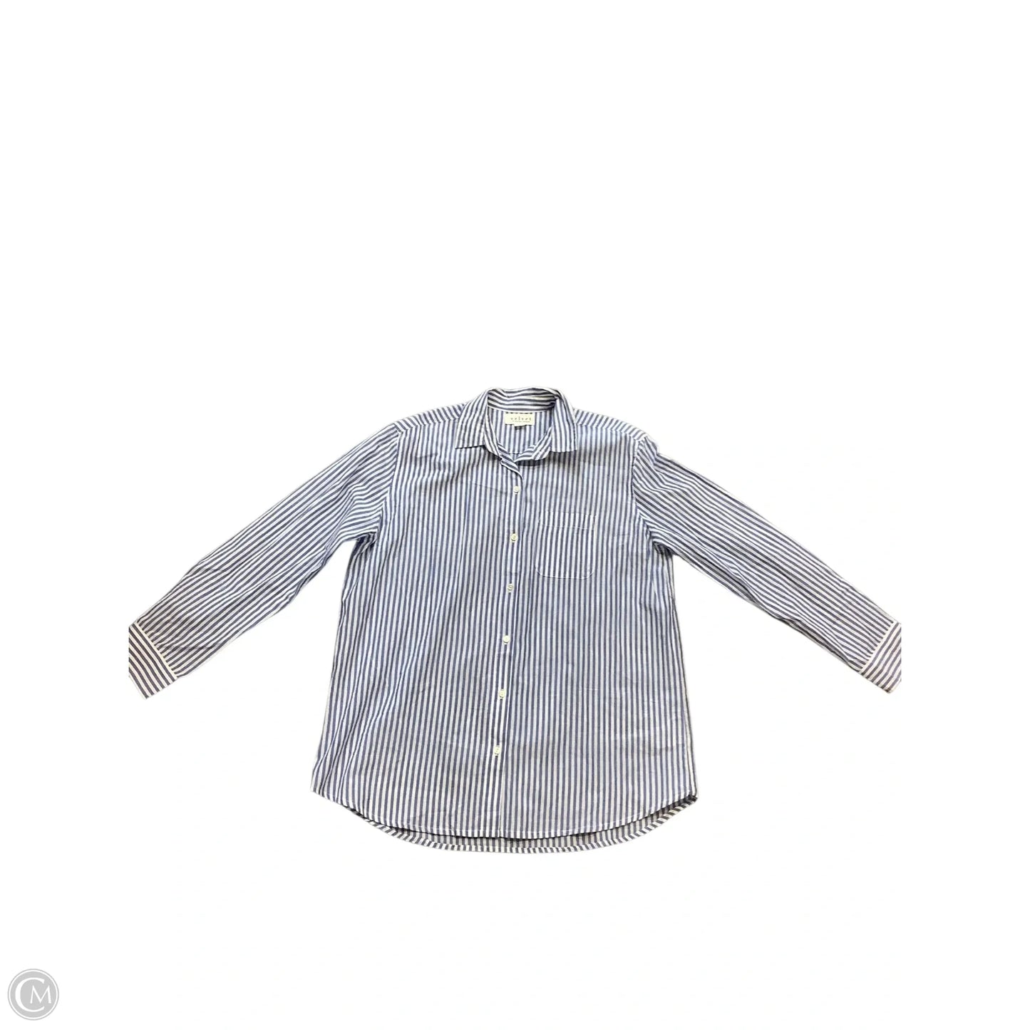 Blouse Long Sleeve By Velvet In Blue, Size: S