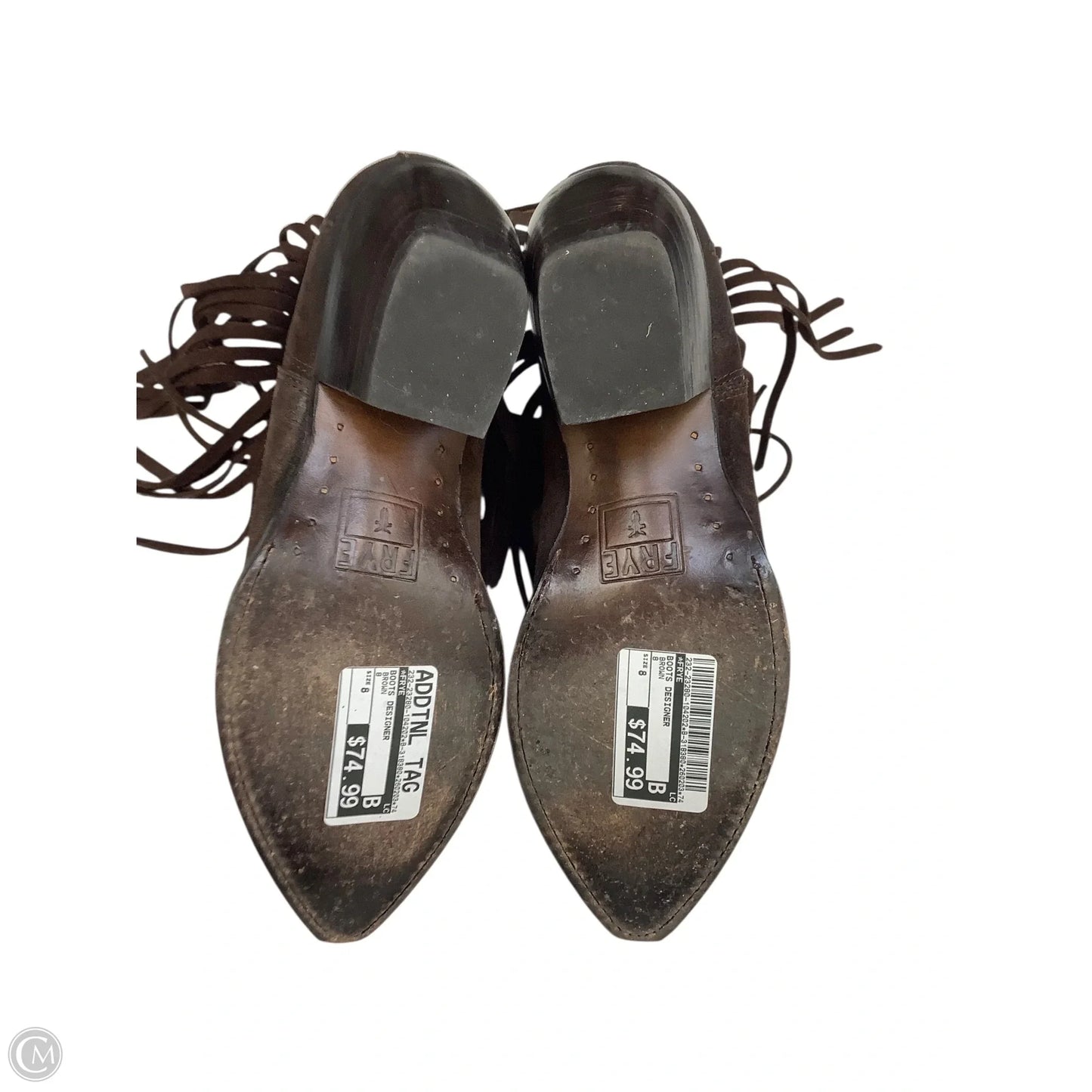 Boots Designer By Frye In Brown, Size: 8