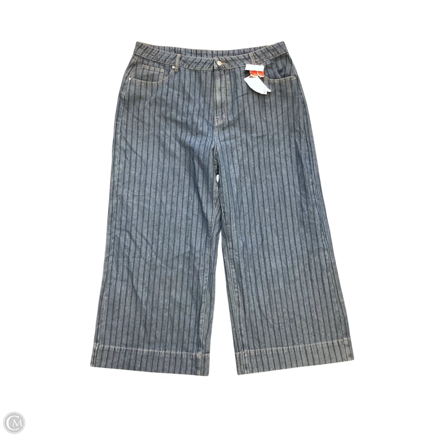 Jeans Wide Leg By Cider In Blue Denim, Size: 2x