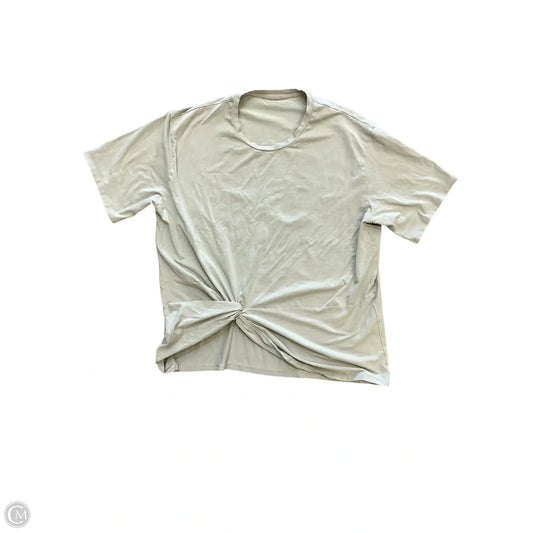 Athletic Top Short Sleeve By Lululemon In Green, Size: Xl