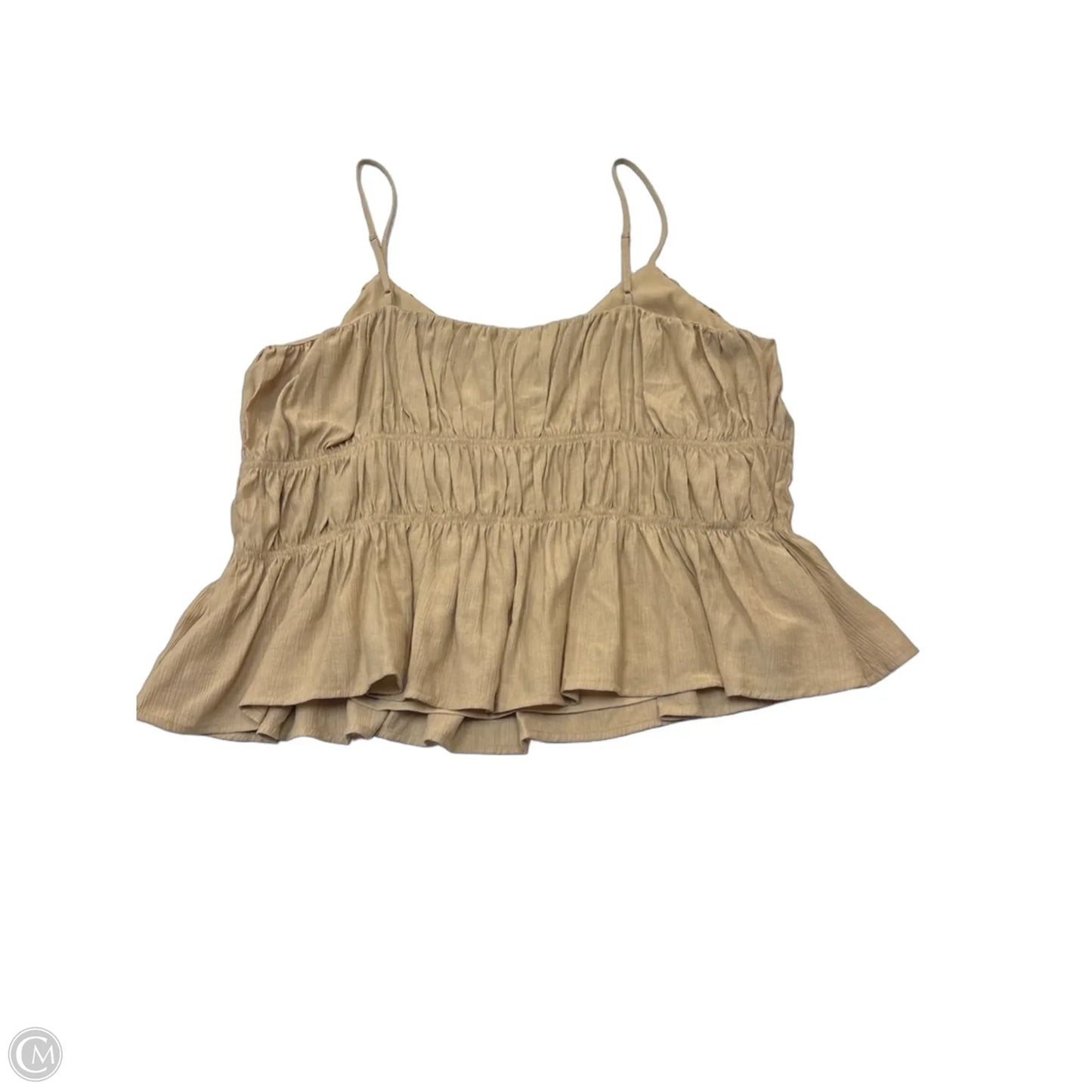 Top Sleeveless By Loft In Gold, Size: Xl