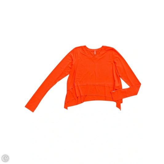 Athletic Top Long Sleeve Crewneck By Free People In Orange, Size: L