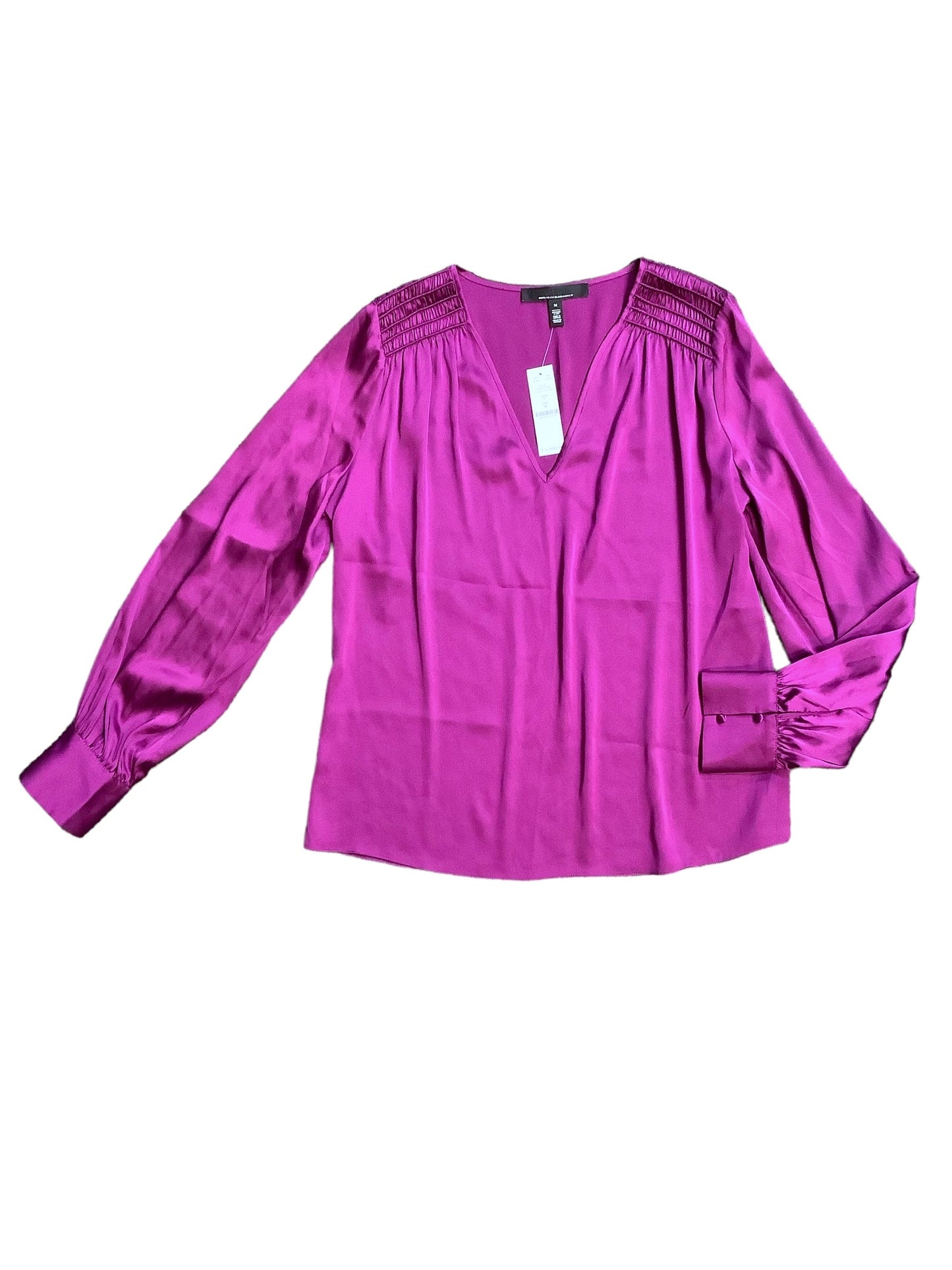 Top Long Sleeve By White House Black Market In Purple, Size: M