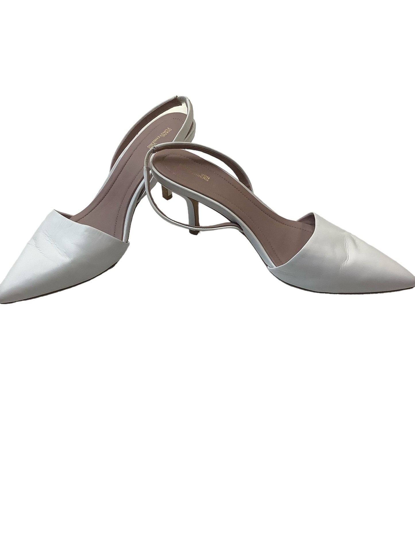 White Shoes Heels Kitten Diane Von Furstenberg, Size 7.5