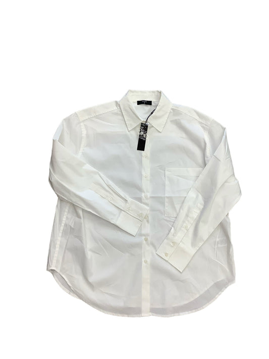 White Top Long Sleeve Tahari By Arthur Levine, Size S