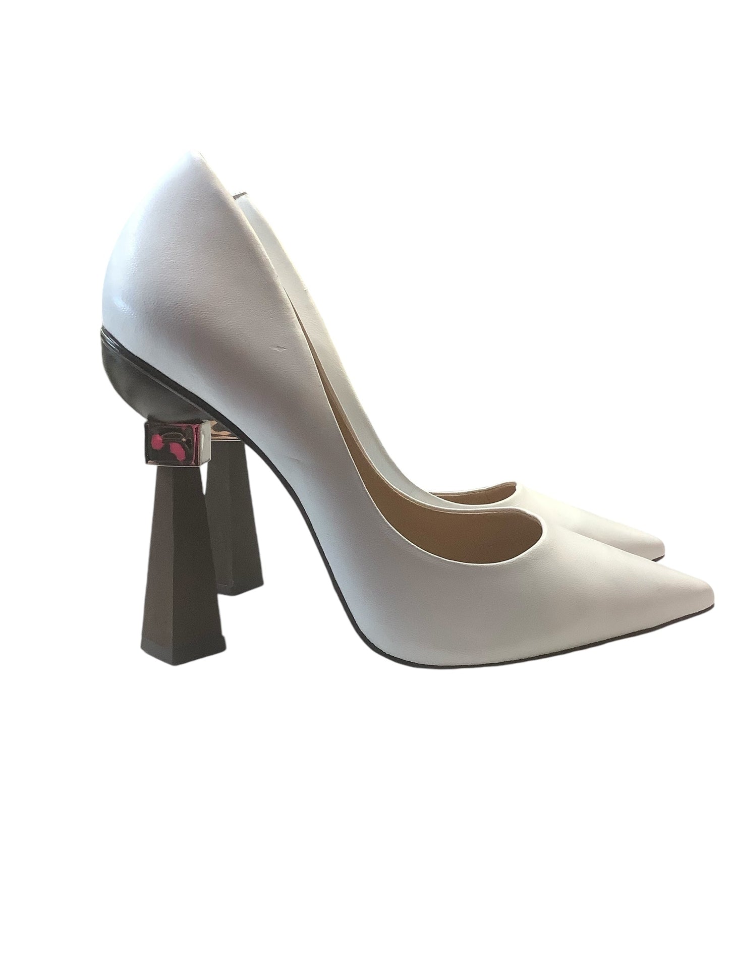 Shoes Heels Stiletto By Saks Fifth Avenue In White, Size: 9