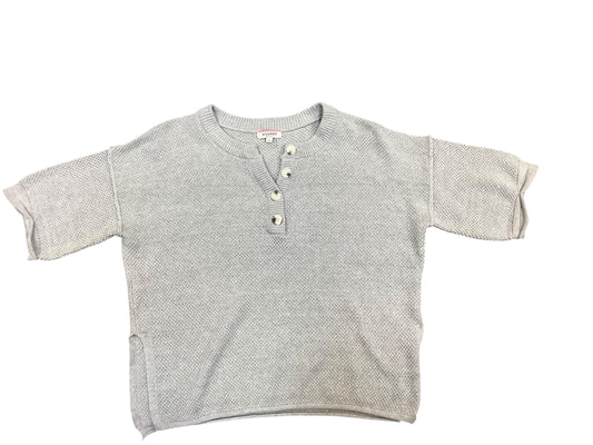 Top Short Sleeve By Andree By Unit In Grey, Size: S