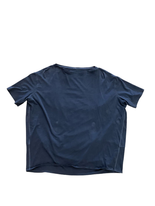 Athletic Top Short Sleeve By Lululemon In Blue, Size: L