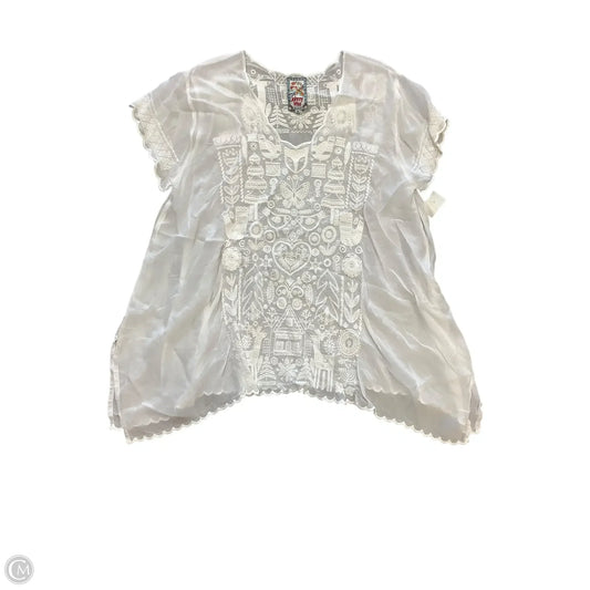 Tunic Short Sleeve By Johnny Was In White, Size: XXL