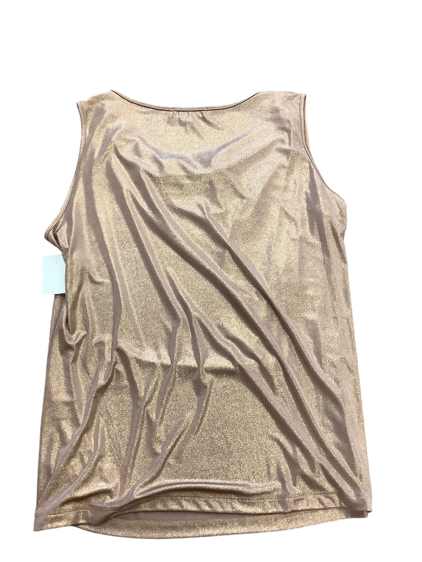 Top Sleeveless Basic By Calvin Klein In Gold, Size: Xl