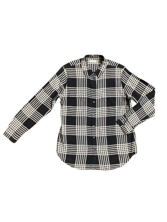 Blouse Long Sleeve By Equipment In Black, Size: L