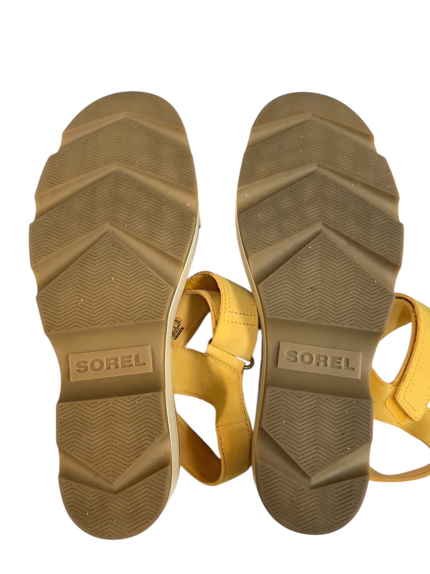 Sandals Heels Block By Sorel In Yellow, Size: 10