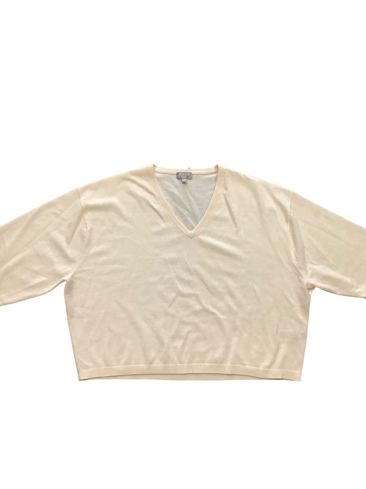 Sweater Cashmere By J. Crew In Cream, Size: 2x