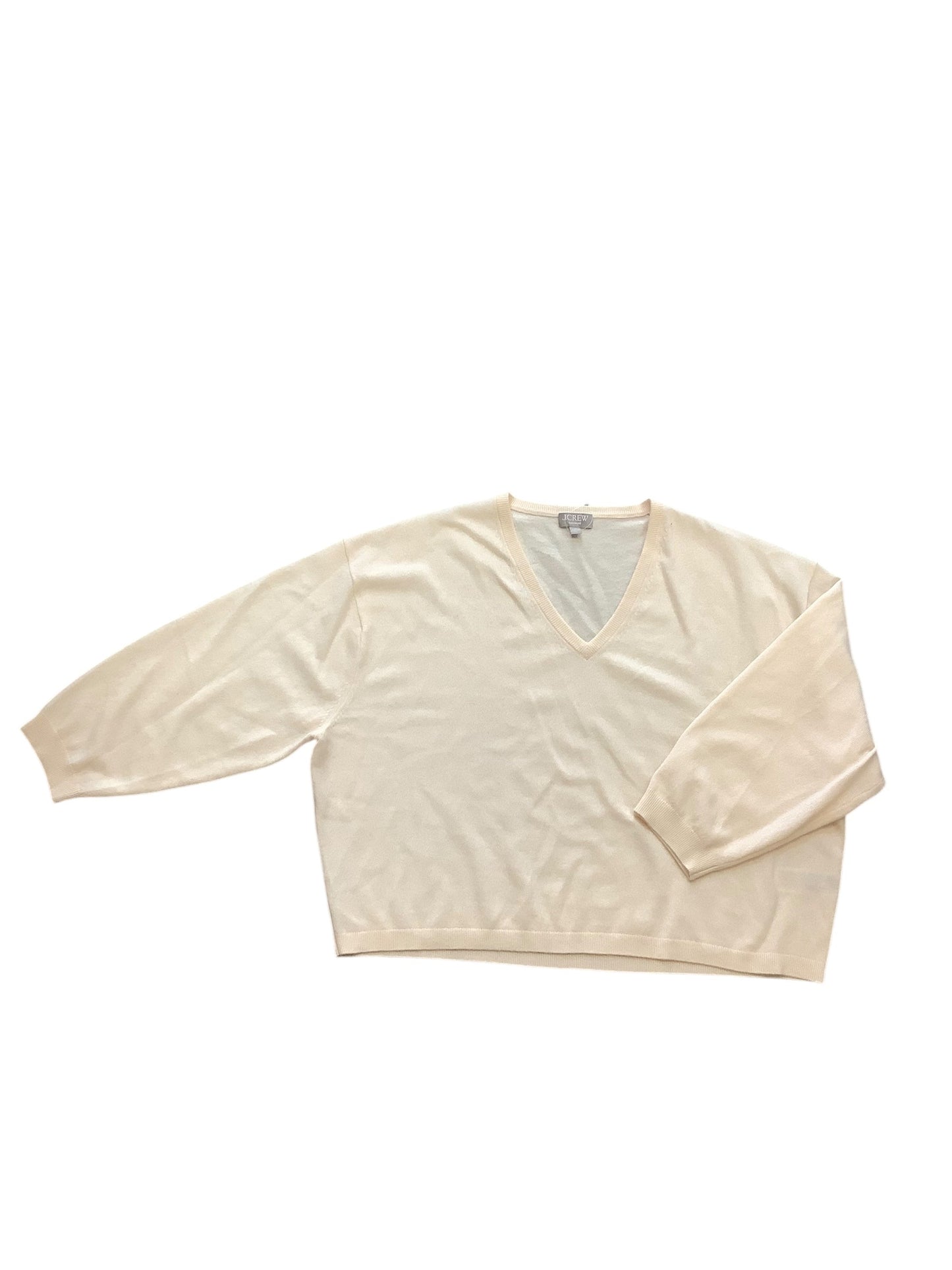 Sweater Cashmere By J. Crew In Cream, Size: 2x