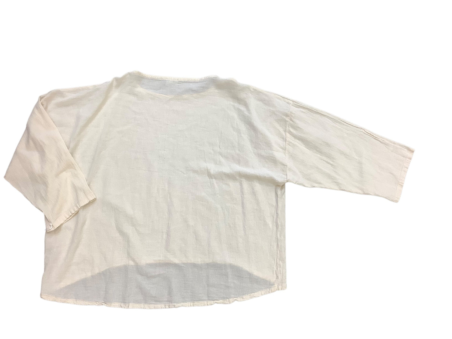 Top Long Sleeve By Oh My Gauze In Cream