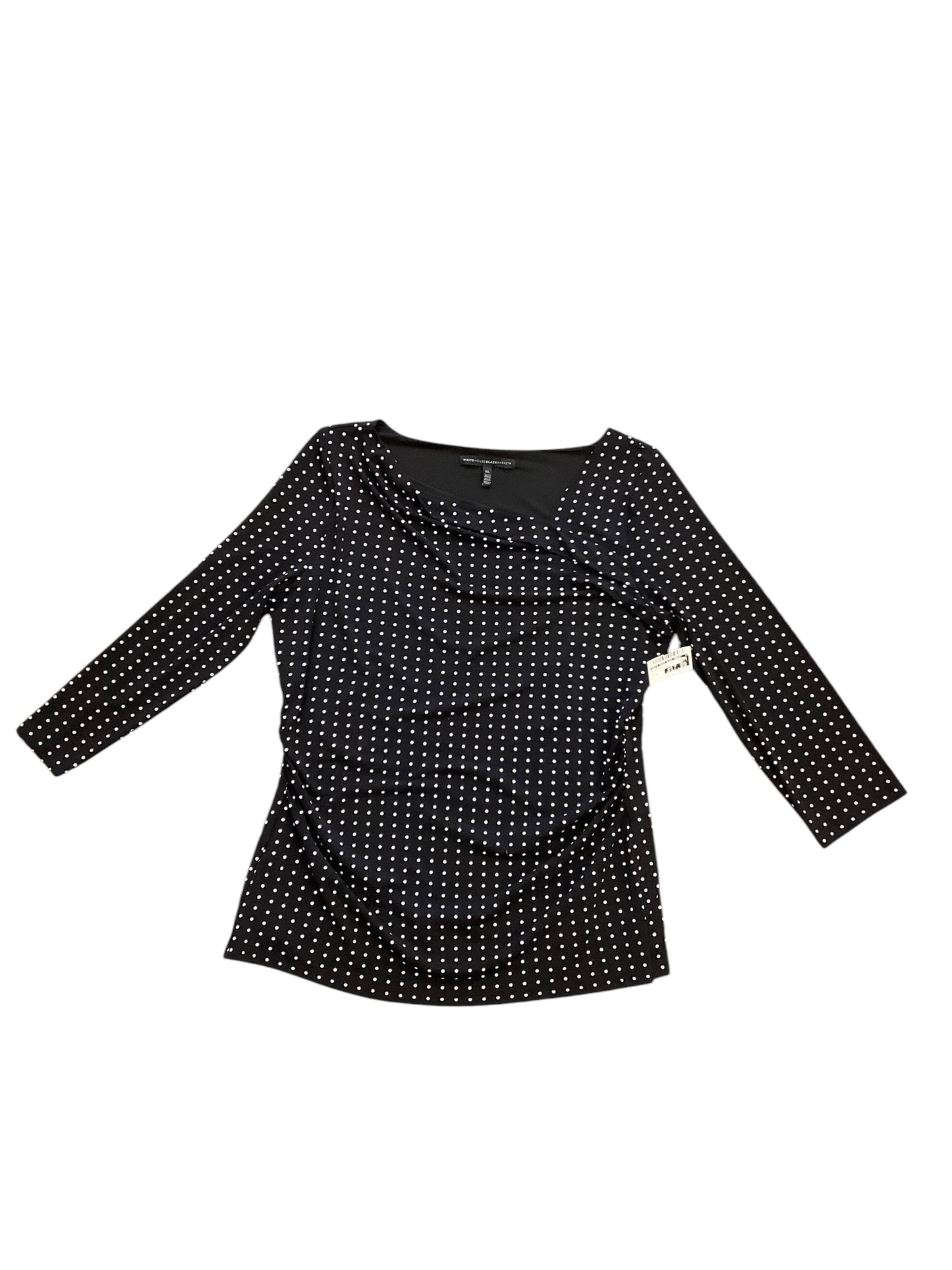 Blouse Long Sleeve By White House Black Market In Polkadot Pattern, Size: Xl