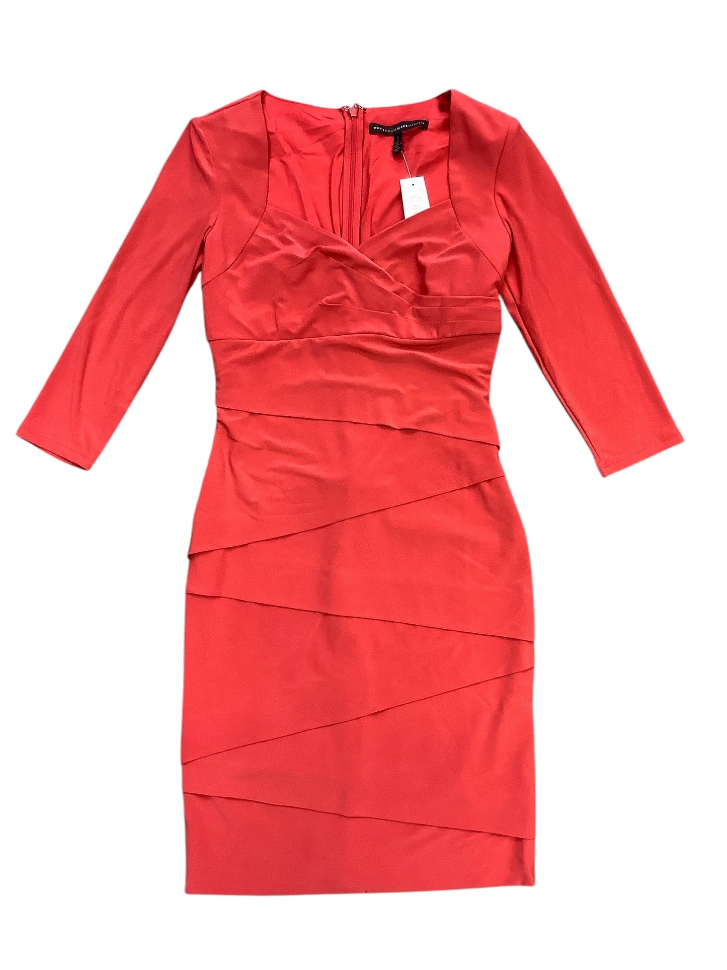 Dress Work By White House Black Market In Red, Size: 2