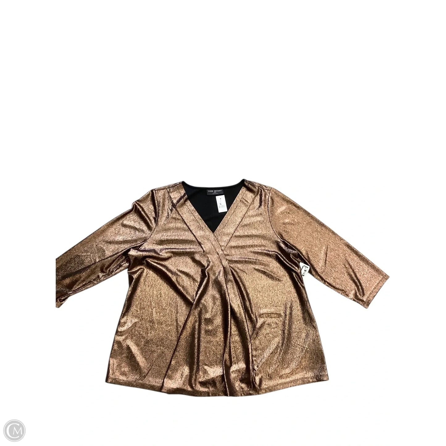 Blouse Long Sleeve By Lane Bryant In Copper, Size: 2x