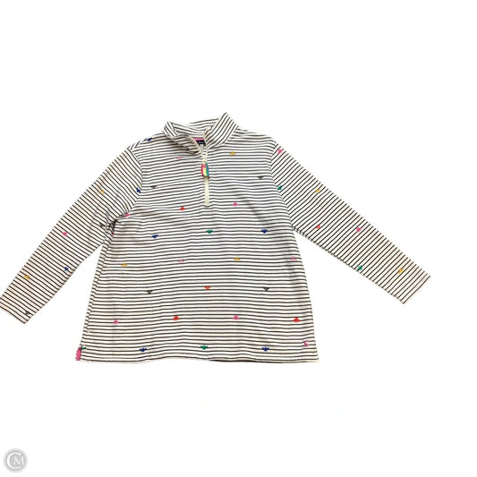 Sweatshirt Collar By Joules In Striped Pattern, Size: L