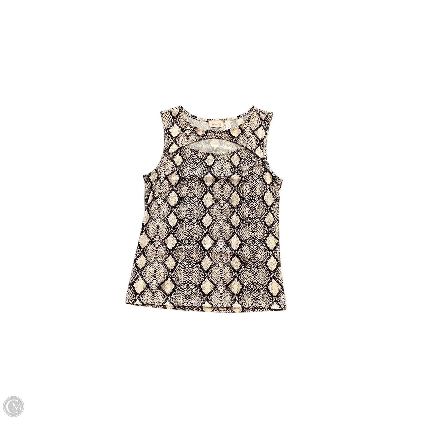 Top Sleeveless Basic By Clothes Mentor In Snakeskin Print, Size: L