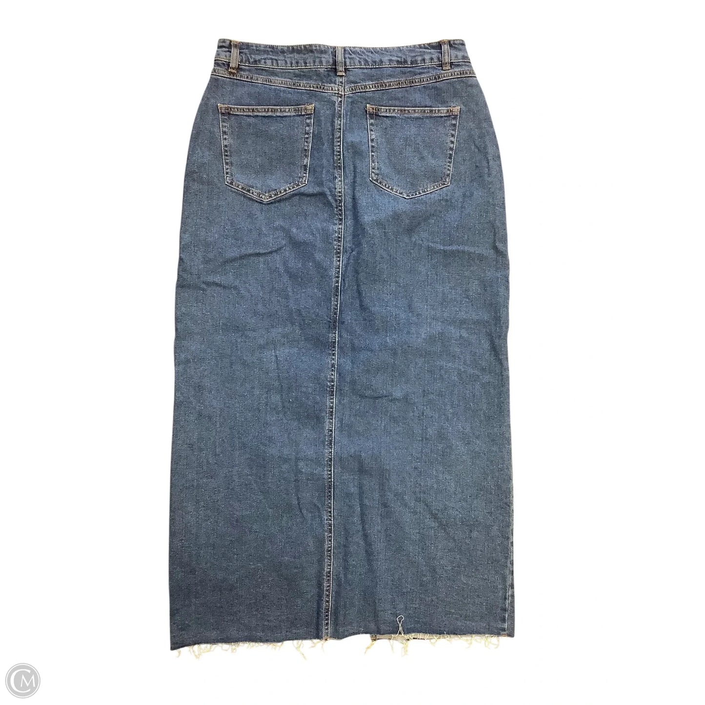 Skirt Maxi By Almost Famous In Blue Denim, Size: M