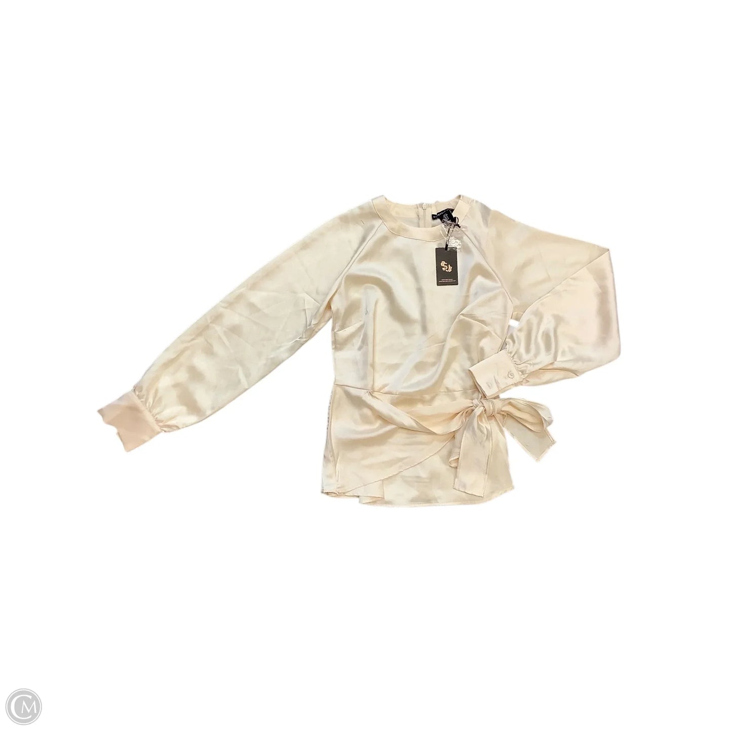 Blouse Long Sleeve By Cmc In Cream, Size: S