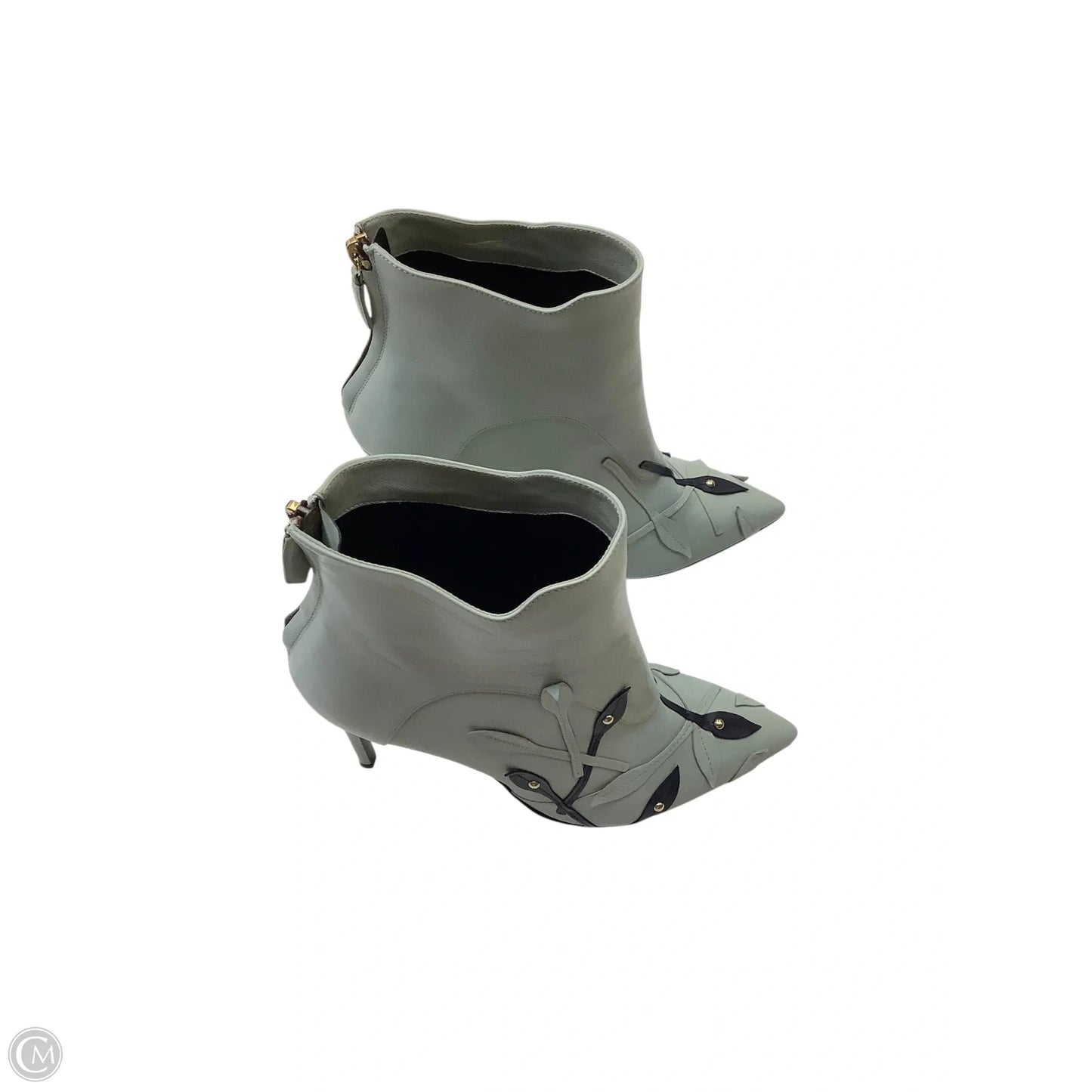 Boots Ankle Heels By Cma In Green, Size: 10