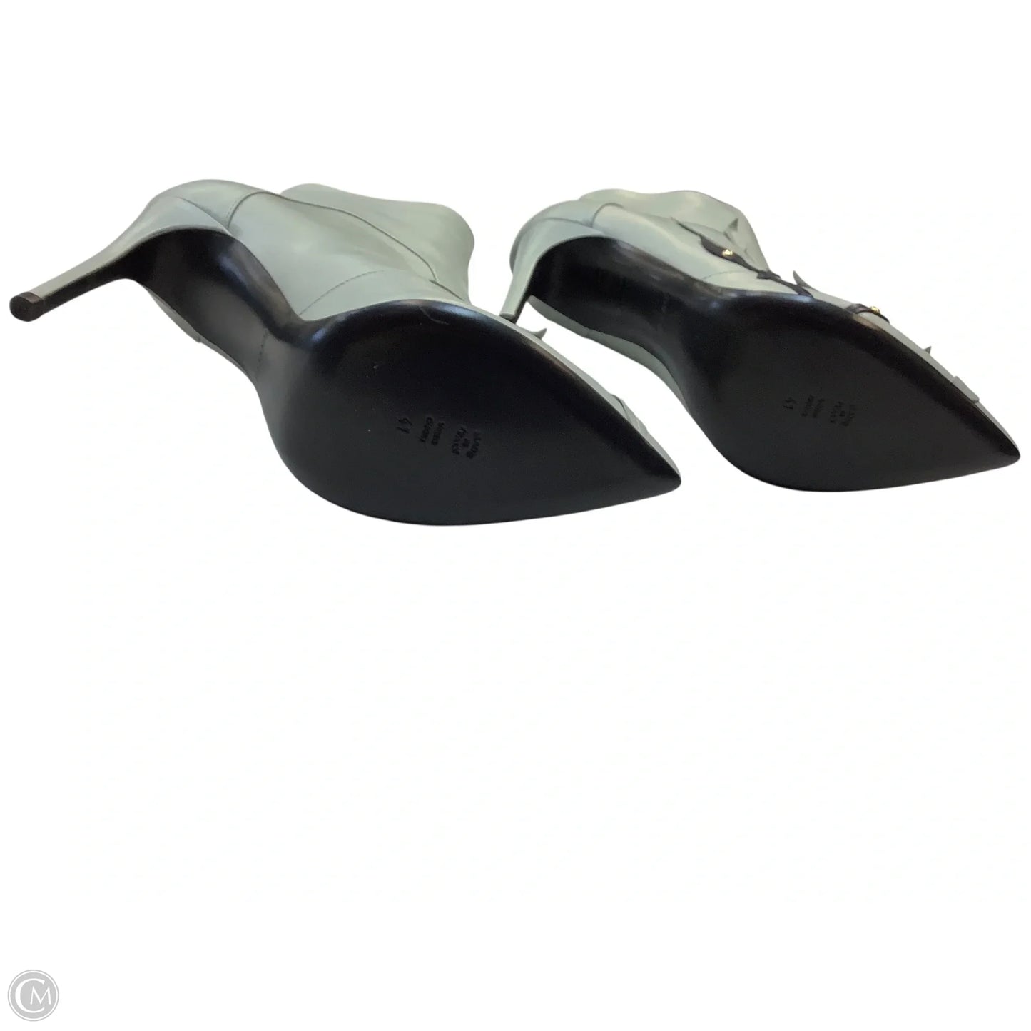 Boots Ankle Heels By Cma In Green, Size: 10