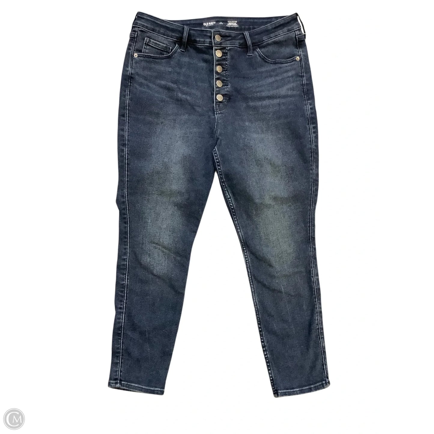 Jeans Skinny By Old Navy In Blue Denim, Size: 14