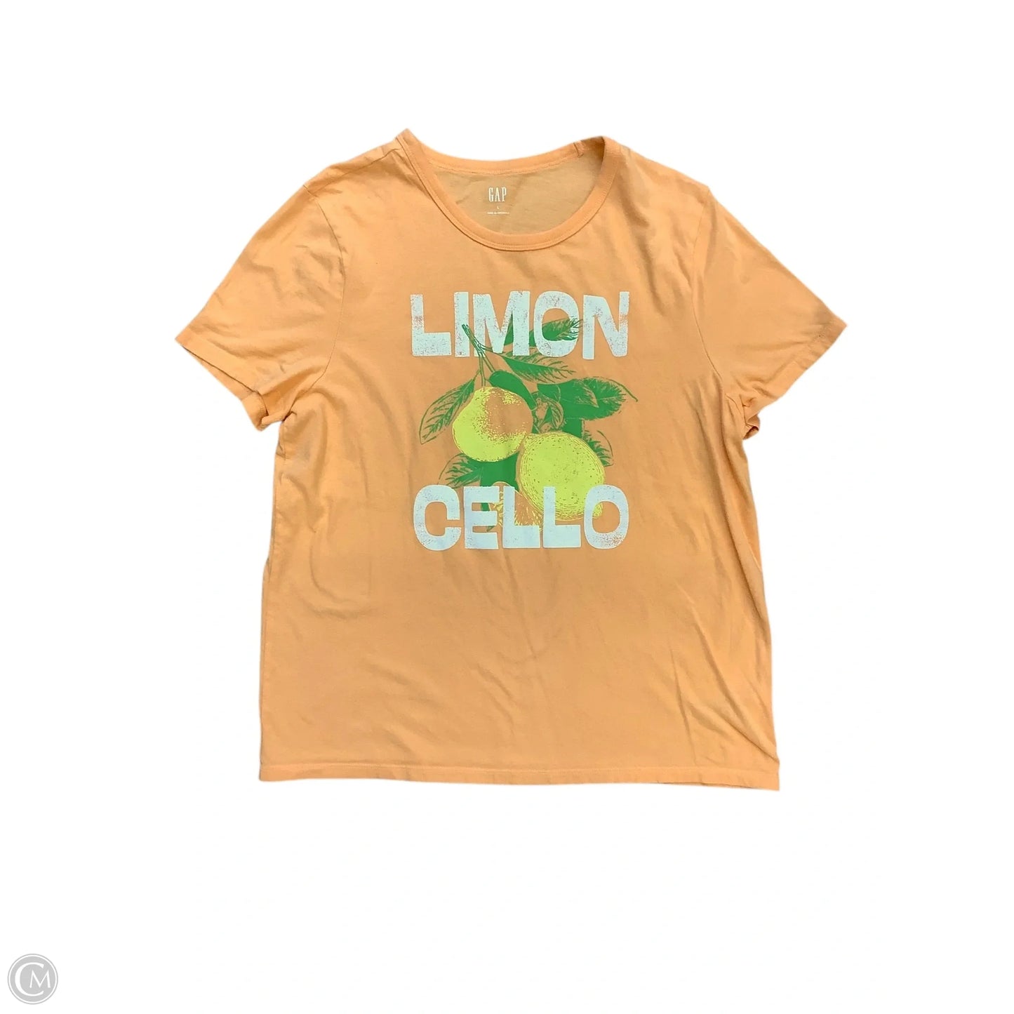 Top Short Sleeve Basic By Gap In Orange, Size: L