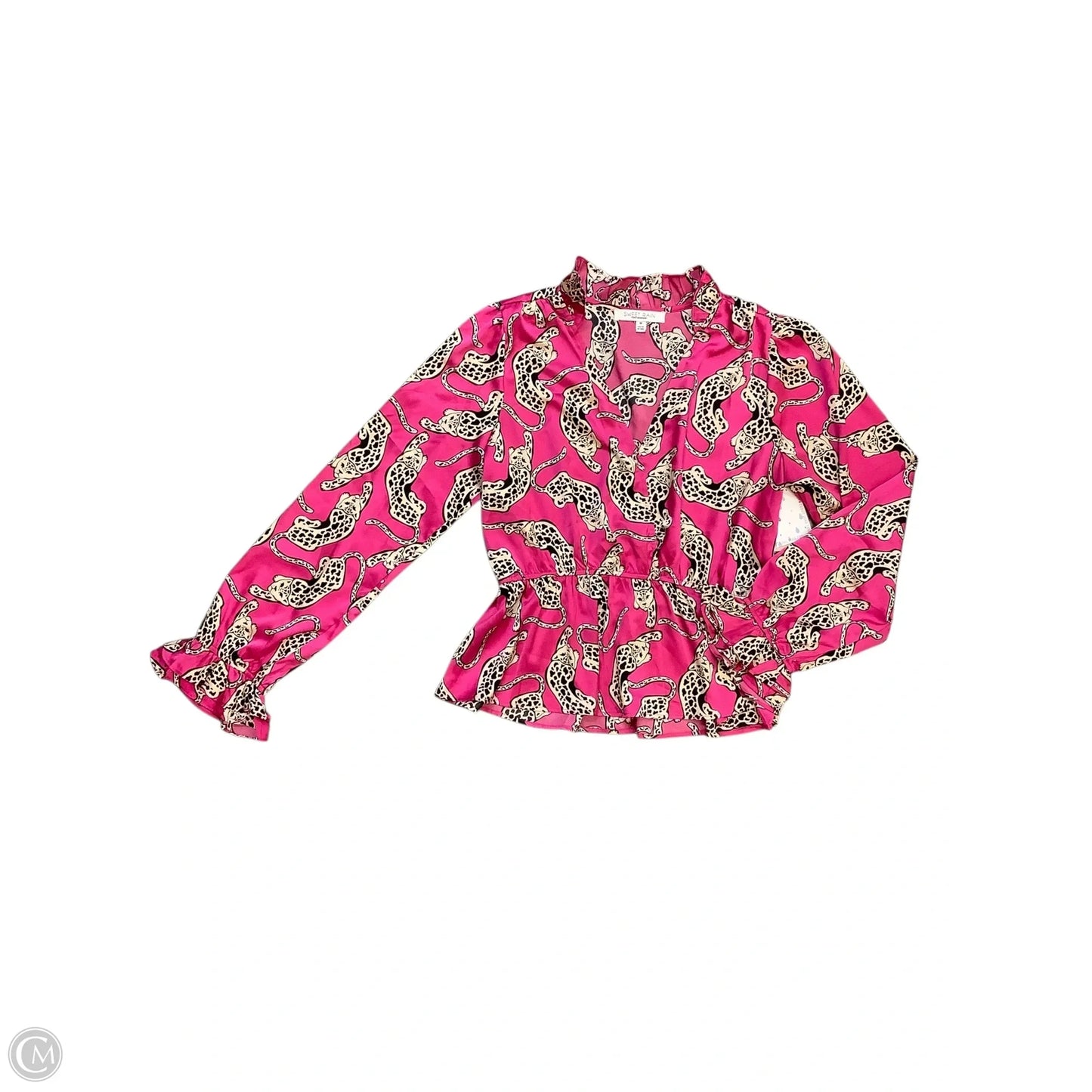 Blouse Long Sleeve By Sweet Rain In Animal Print, Size: M