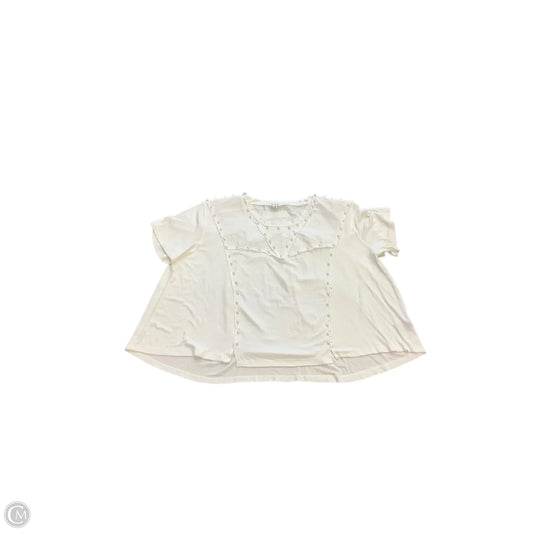 Top Short Sleeve By Pol In White, Size: M