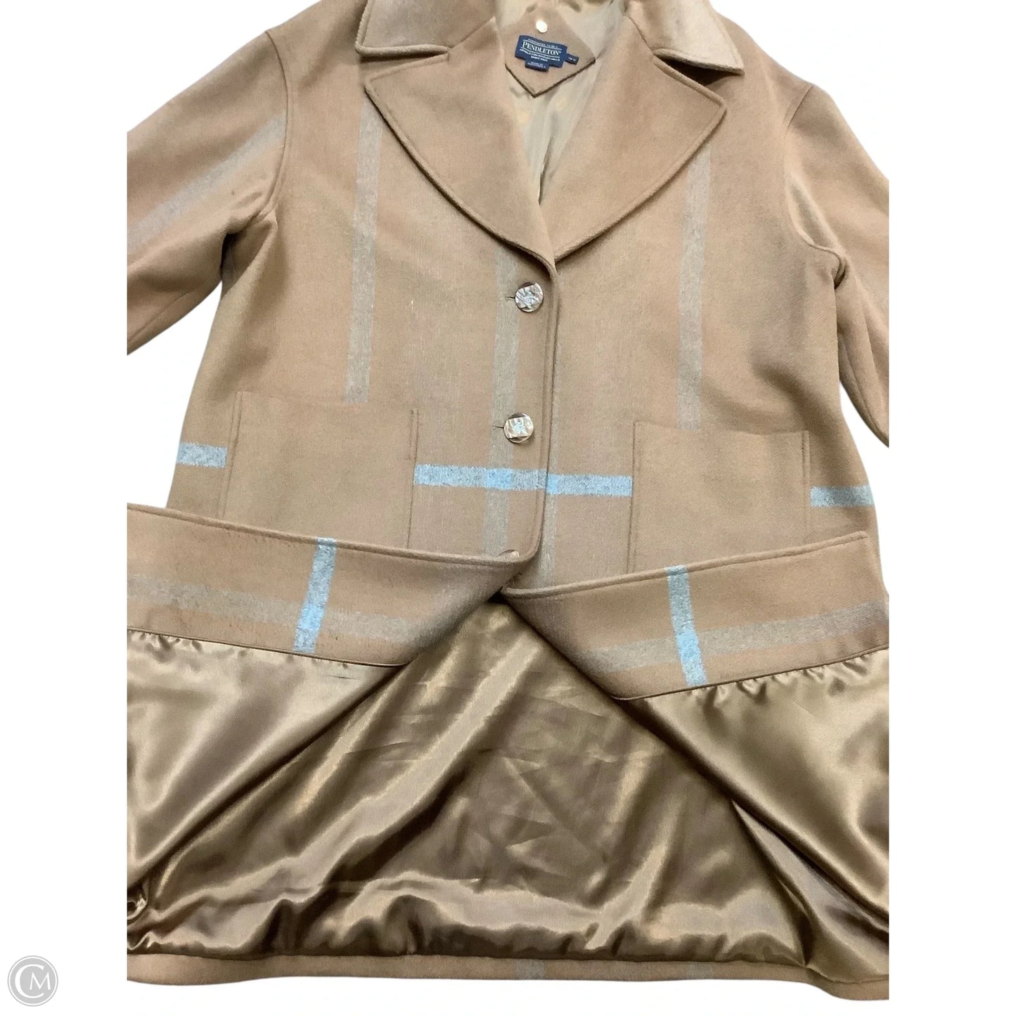 Coat Wool By Pendleton In Brown, Size: 18