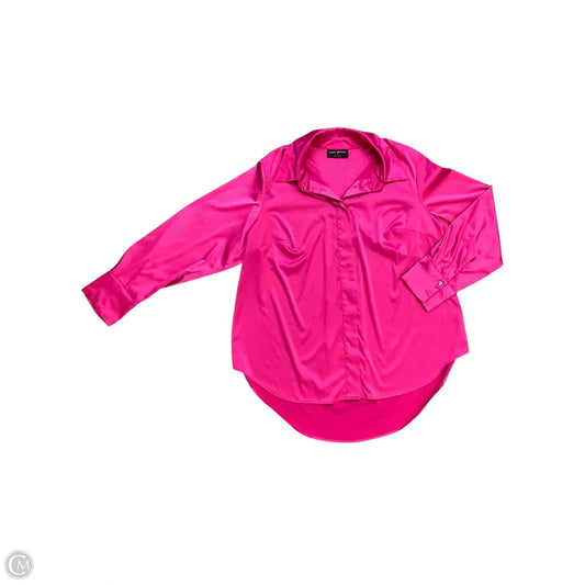 Blouse Long Sleeve By Lane Bryant In Pink, Size: 18