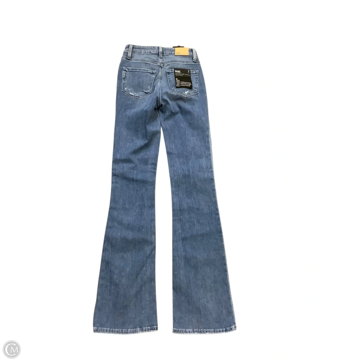 Jeans Boot Cut By Paige In Blue Denim, Size: 0