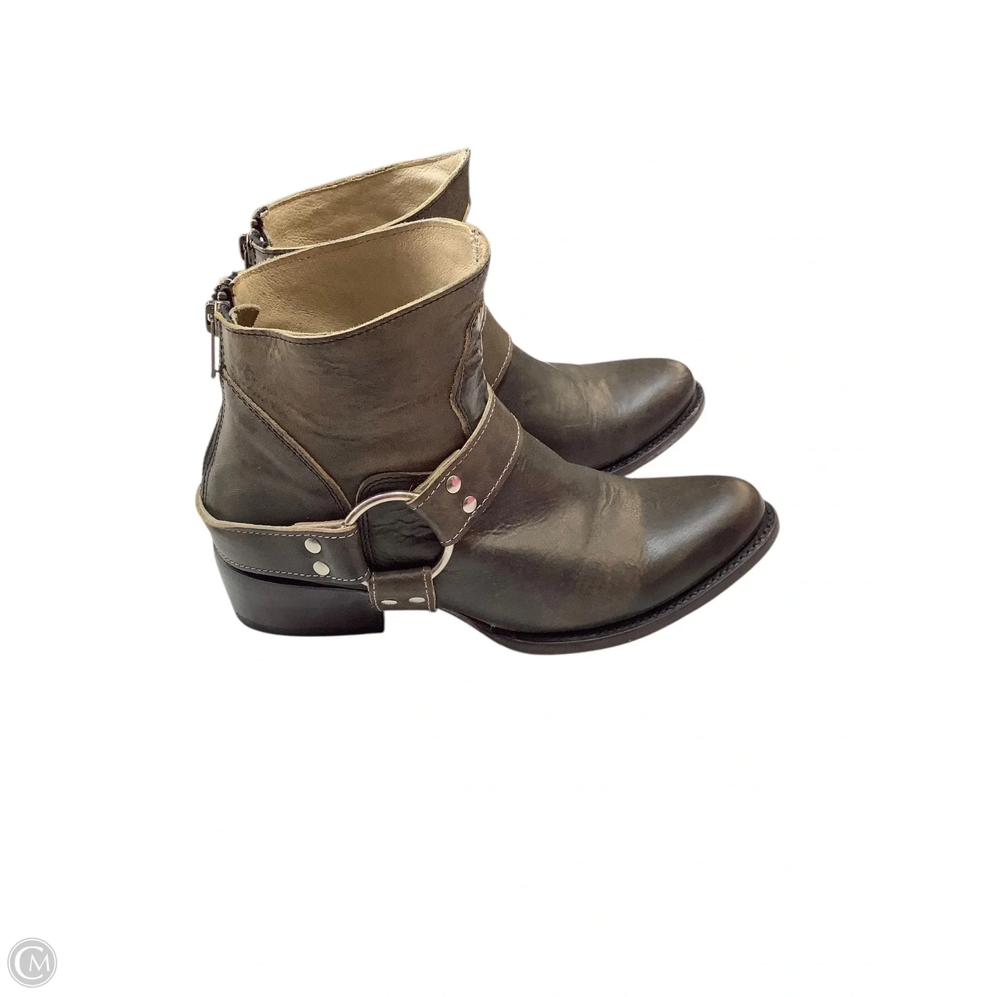 Boots Ankle Heels By Freebird In Brown, Size: 7
