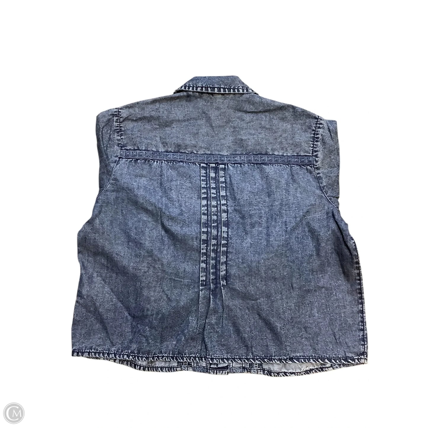 Top Long Sleeve By Pilcro In Blue Denim, Size: Xsp