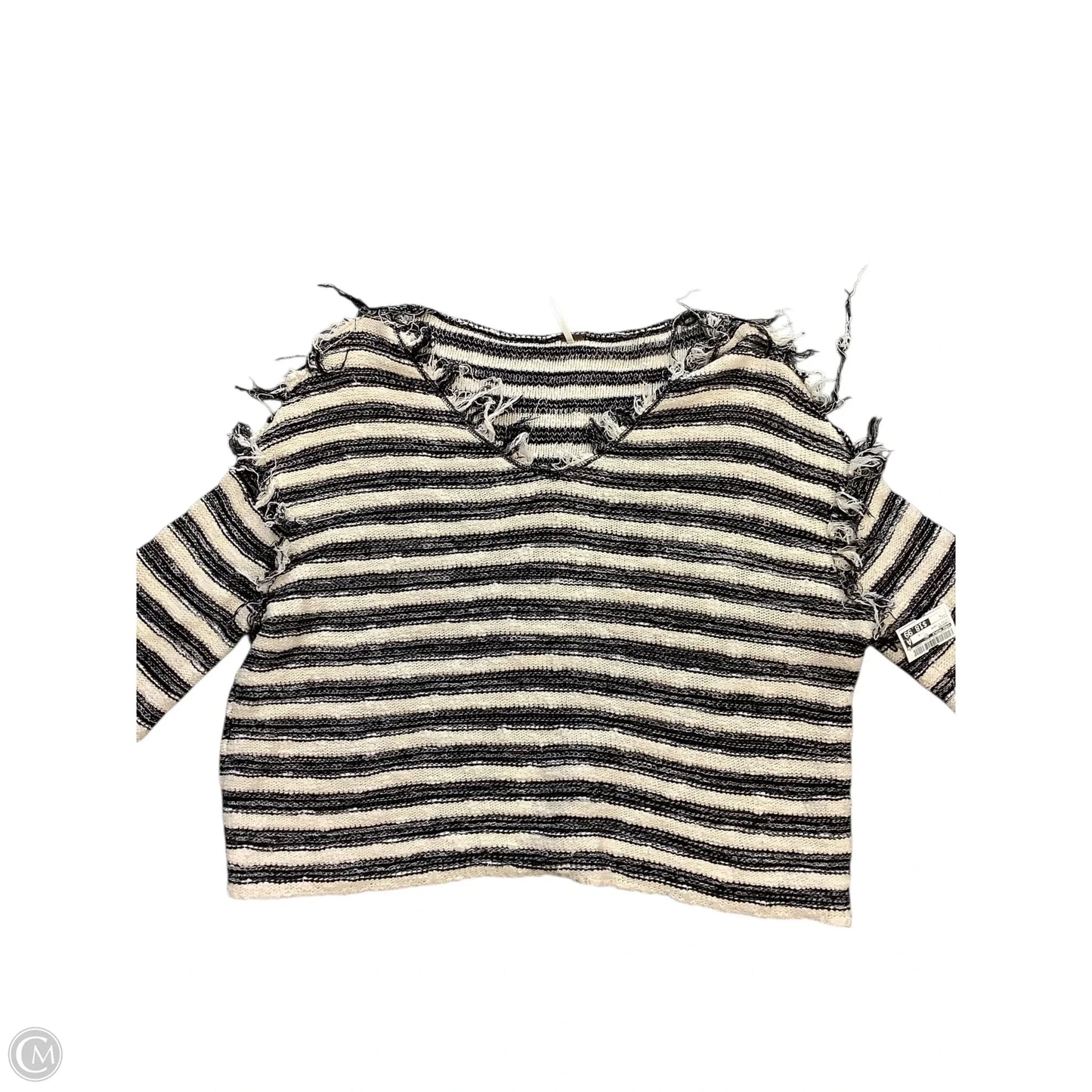 Sweater By Free People In Black & Cream, Size: L