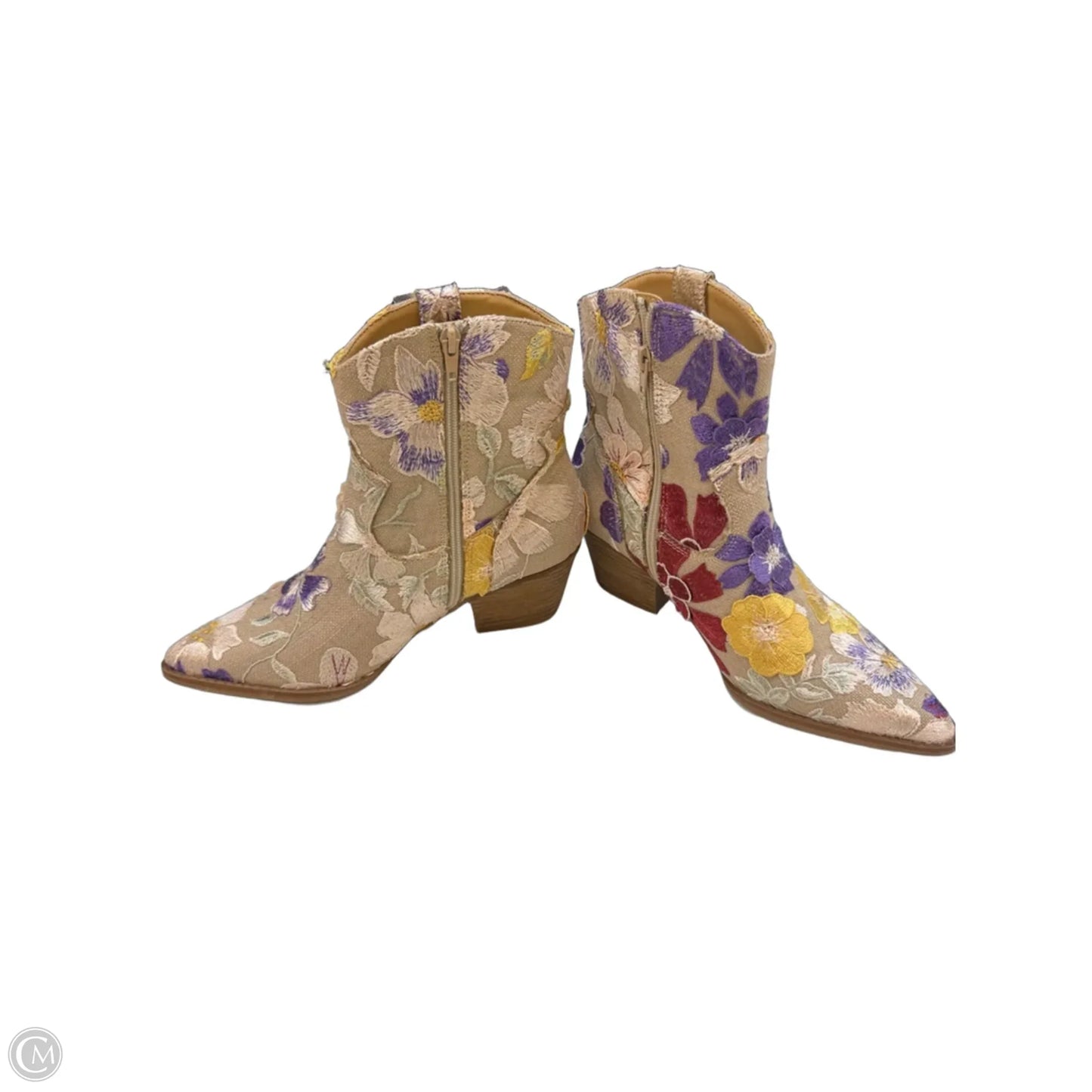 Boots Ankle Heels By Oasis Society In Floral Print, Size: 9