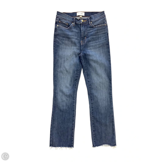 Jeans Straight By Frame In Blue Denim, Size: 2(25)