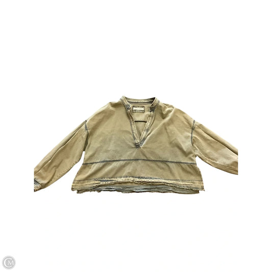 Top Long Sleeve By We The Free In Blue & Tan, Size: S