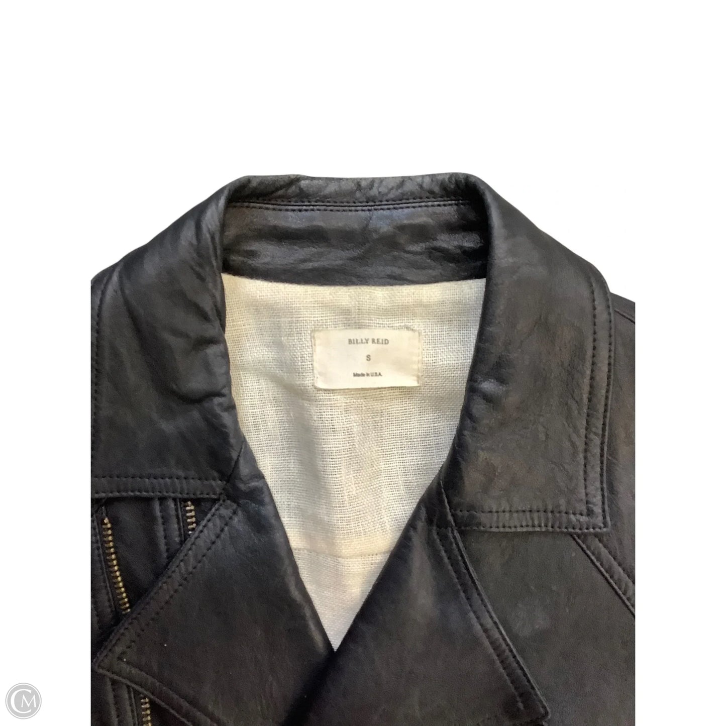 Jacket Moto Leather By Cma In Black, Size: S