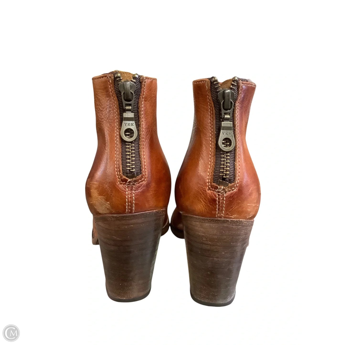 Boots Ankle Heels By Bed Stu In Brown, Size: 8