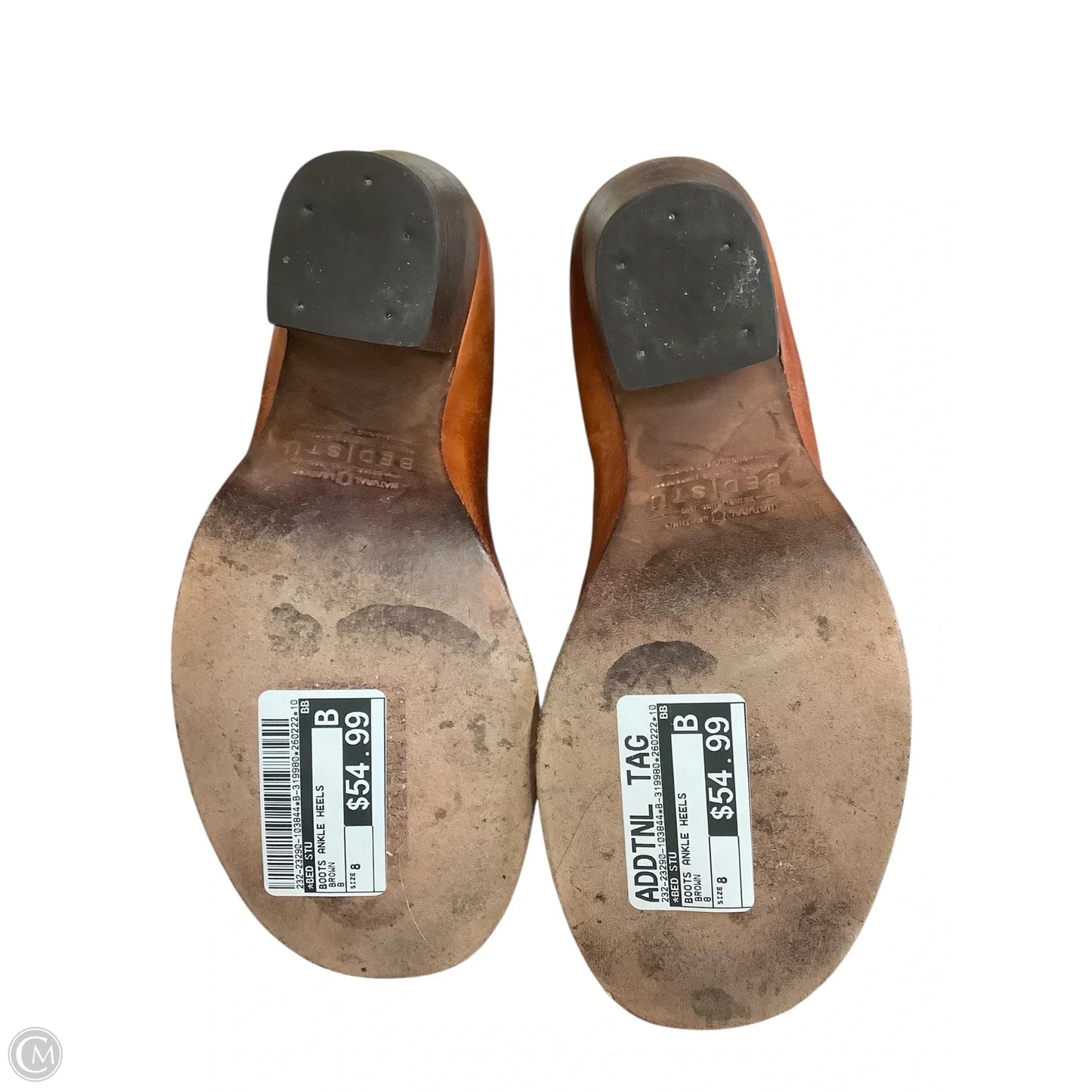 Boots Ankle Heels By Bed Stu In Brown, Size: 8