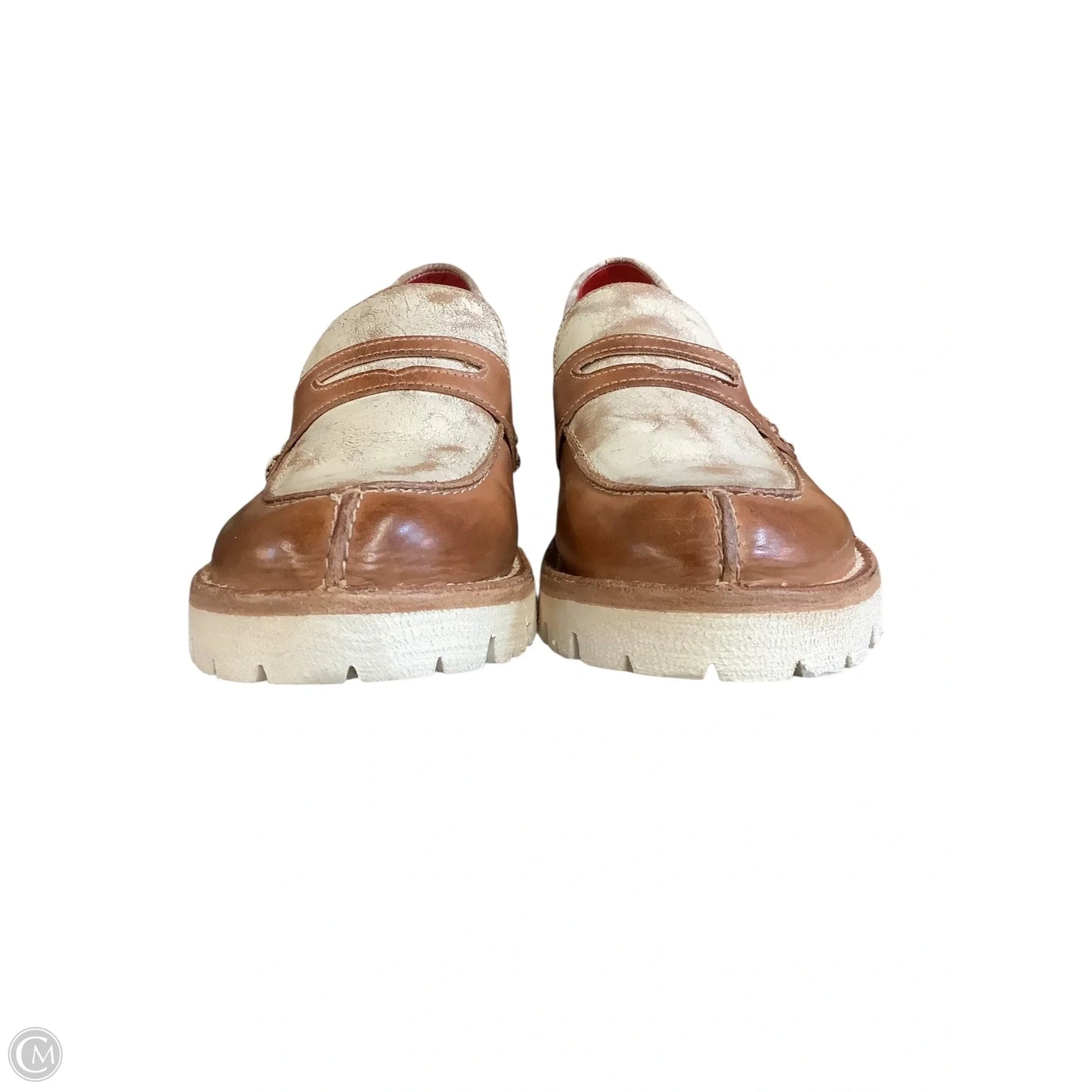 Shoes Flats By Bed Stu In Brown & Cream, Size: 8.5