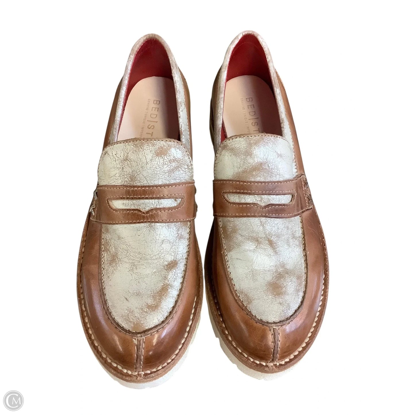 Shoes Flats By Bed Stu In Brown & Cream, Size: 8.5
